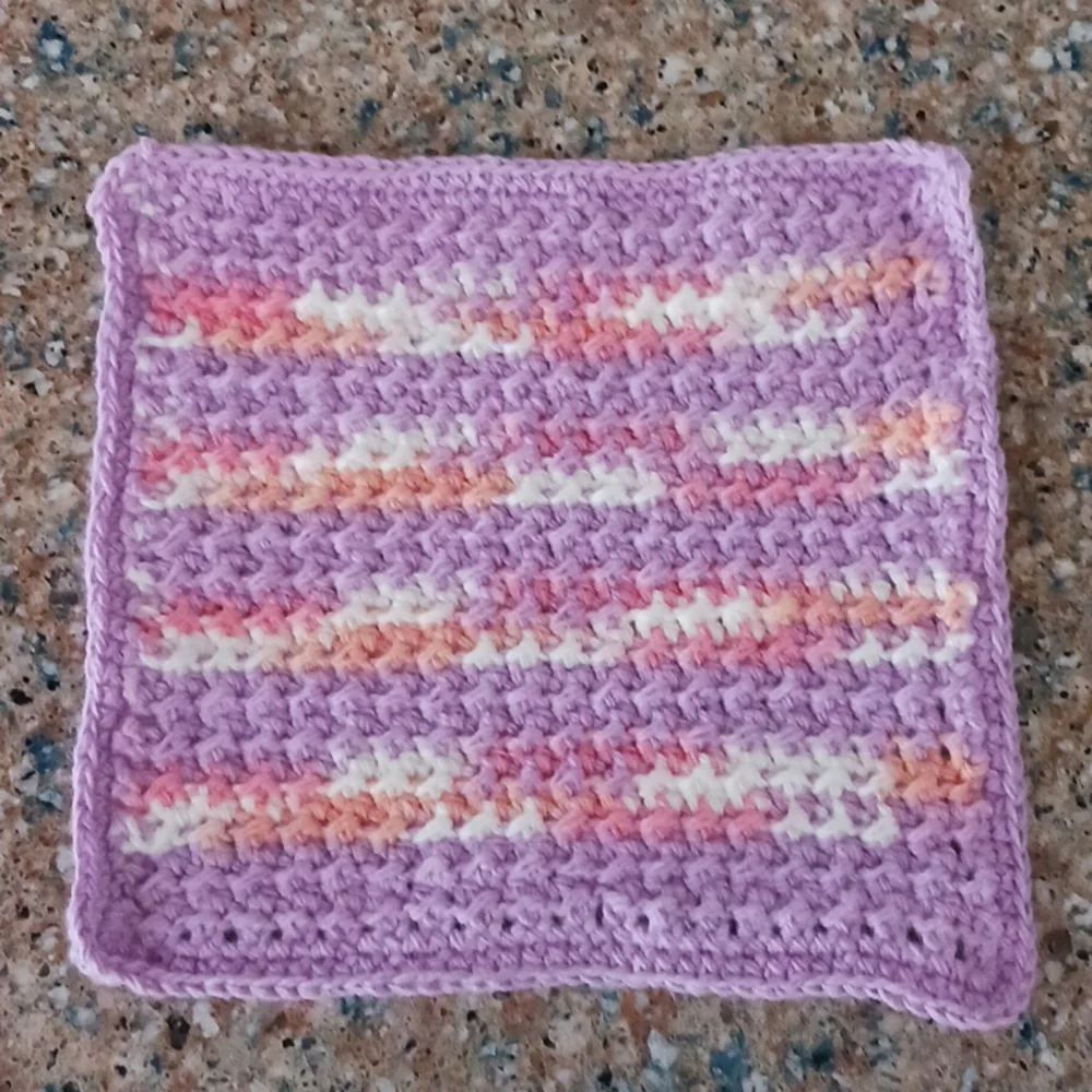 Hostess Set 5 dishcloths 3 scrubbies crochet handmade Purple Pink Spring